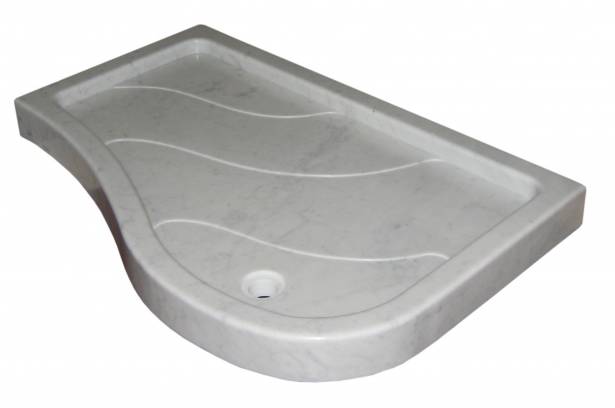 Shower tray of White Carrara